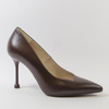 Czółenka damskie KOTYL Szpilki Skórzane Brązowe na obcasie eleganckie 8525