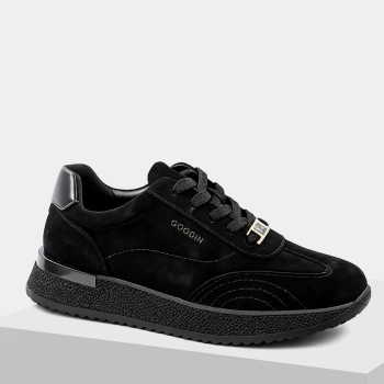 Goodin 1079 czarne sneakersy damskie zamszowe na platformie