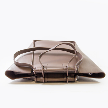 Torebka damska Shopperka Khaki Z paskami 885587