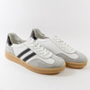 GOODIN 2102 biało-szare sneakersy damskie skórzane retro
