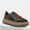 Filippo 7978 brązowe sneakersy damskie skórzane na platformie