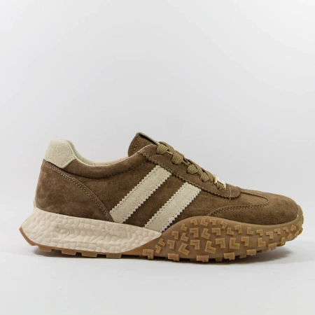 Goodin 1090 brązowe sneakersy damskie zamszowe na platformie