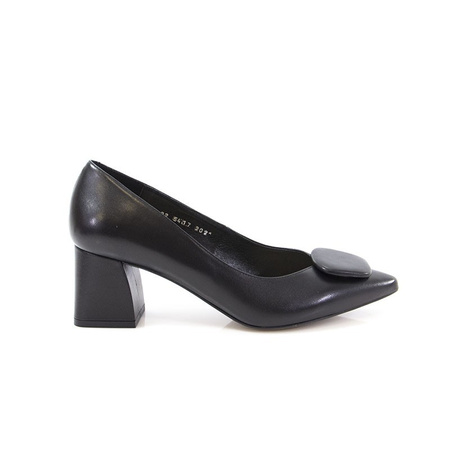 Kotyl 5417 czółenka damskie czarne skórzane wygodne 6 cm