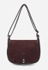 Luigisanto HS-1438 czekoladowa torebka damska zamszowa raportówka