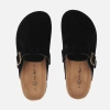 Filippo DK7918 czarne klapki damskie skórzane z zakrytymi palcami
