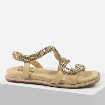 Sandały damskie ARTIKER 56C1361 Beżowe płaskie Wsuwane na gumce Komfortowe