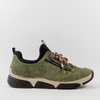 Półbuty damskie RIEKER Sneakersy zielone Trzewiki Antistress 45973-54