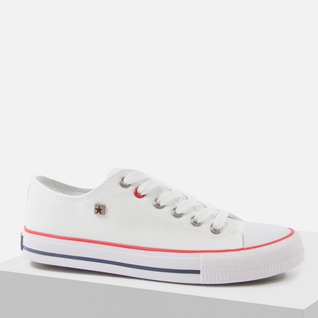 Trampki damskie BIG STAR Białe półbuty sneakersy tenisówki TT274022