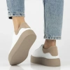 Filippo 6119 białe sneakersy damskie skórzane na platformie