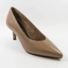 Marco Tozzi 22414 Czółenka damskie skórzane cappuccino na obcasie 7 cm brązowe
