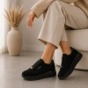 Goodin 1079 czarne sneakersy damskie zamszowe na platformie