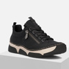 Półbuty damskie RIEKER Sneakersy czarne Trzewiki Antistress 45973-00
