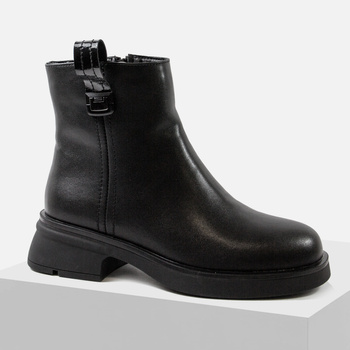 Botki damskie T.SOKOLSKI skórzane trzewiki ocieplane zimowe Z25-87