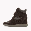 Tamaris 25282 Brązowe wysokie sneakersy damskie skórzane