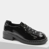 Maciejka K7822 Czarne lakierowane półbuty damskie skórzane 