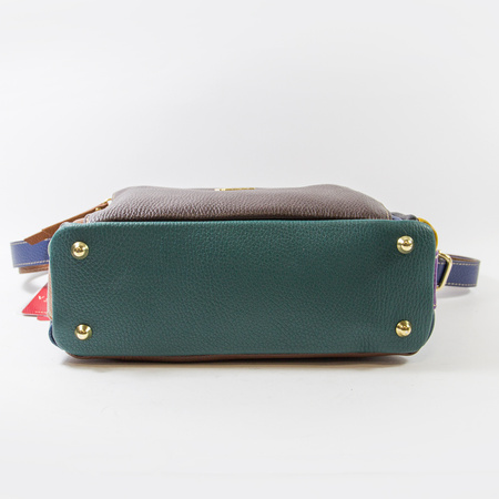 Torebka damska VEZZE Listonoszka Skórzana Kolorowa Trzykomorowa V004