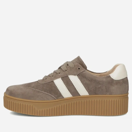 Filippo 6776 beżowe sneakersy damskie zamszowe na platformie