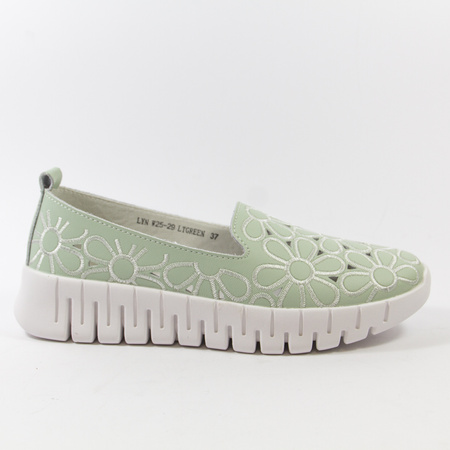 Półbuty damskie T.SOKOLSKI Miętowe Ażurowe Slip-on Wsuwane Zielone W25-29