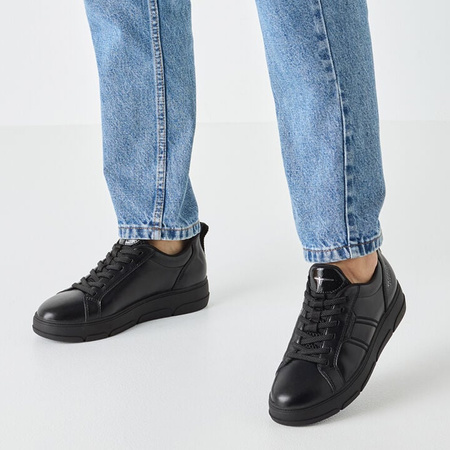 Sneakersy damskie TAMARIS Czarne półbuty sportowe STEP-IN 23758
