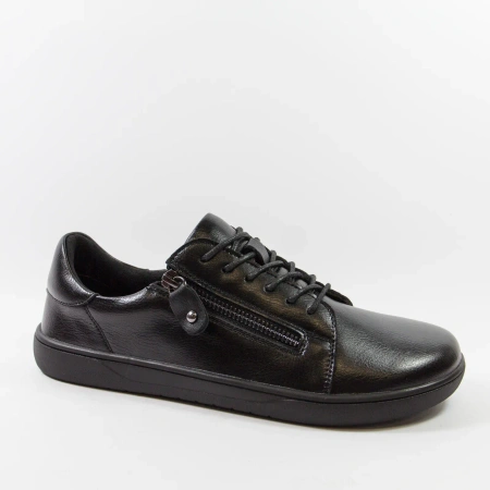Potocki 26-19503 czarne półbuty damskie skórzane barefoot