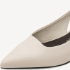 Marco Tozzi 29514 czółenka damskie beżowe slingback skóra