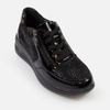 Filippo DP6352 sneakersy damskie skórzane czarne na koturnie