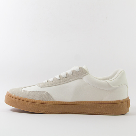 Trampki damskie BIG STAR Białe beżowe półbuty sneakersy tenisówki RR274804