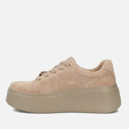 Filippo DP7987 Beżowe sneakersy damskie zamszowe na platformie 