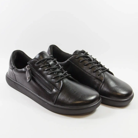 Potocki 26-19503 czarne półbuty damskie skórzane barefoot