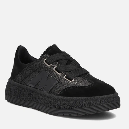 Filippo 7978 czarne sneakersy damskie skórzane na platformie