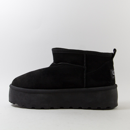 Śniegowce damskie EMU Botki na platformie czarne ocieplane na zimę GB-002