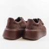 La Via Hanza 23-57/17 Bordowe sneakersy damskie zamszowe na platformie