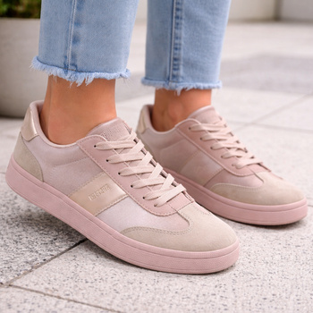 Sneakersy damskie BIG STAR 274157 Różowe półbuty casual zamszowe