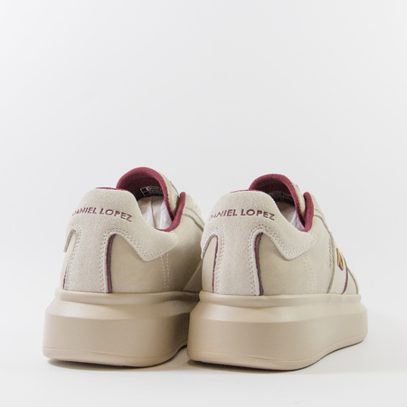 Sneakersy damskie DANIEL LOPEZ Beżowe Skórzane Półbuty zamszowe 4003