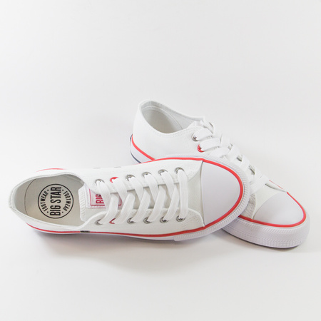 Trampki damskie BIG STAR Białe półbuty sneakersy tenisówki TT274022