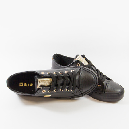 Trampki damskie BIG STAR czarne półbuty sneakersy tenisówki RR274749