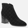 Botki damskie D&A Czarne zamszowe Sztyblety z cyrkoniami Eleganckie