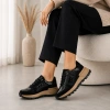 Filippo 7988 czarne sneakersy damskie skórzane na platformie