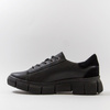 Sneakersy damskie CAMBELL Czarne skórzane półbuty na platformie 19305