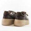 Tamaris 23775 brązowe sneakersy damskie skórzane na platformie mocca