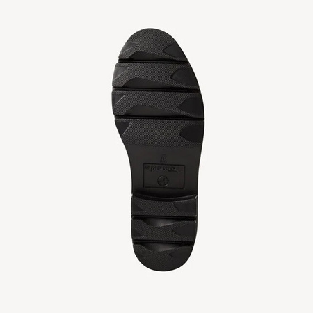 Botki damskie TAMARIS Skórzane czarne ocieplane trapery TouchIT 25216