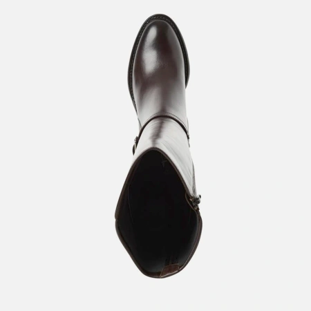 Tamaris 25509 Brązowe kozaki damskie Mocca na obcasie 7 cm