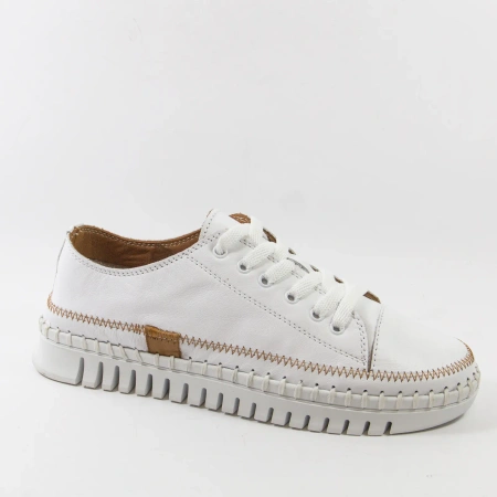 Boccato 272.1809 sneakersy damskie białe półbuty ze skóry naturalnej