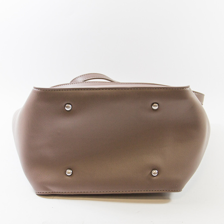 Torebka damska Shopperka Khaki Z paskami 885587