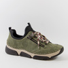 Półbuty damskie RIEKER Sneakersy zielone Trzewiki Antistress 45973-54