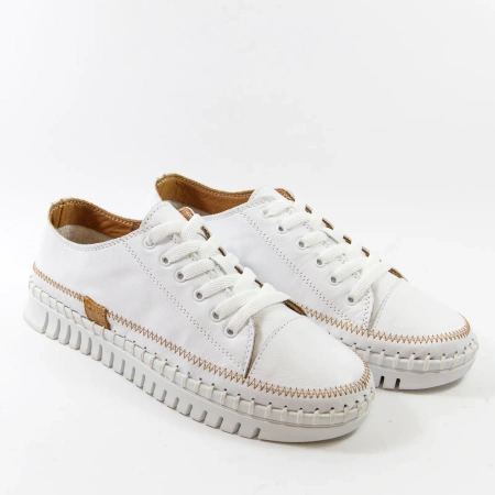 Boccato 272.1809 sneakersy damskie białe półbuty ze skóry naturalnej