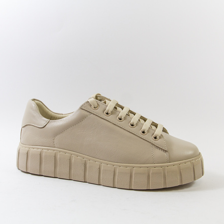 Sneakersy damskie T.SOKOLSKI Beżowe półbuty skórzane na platformie J25-403