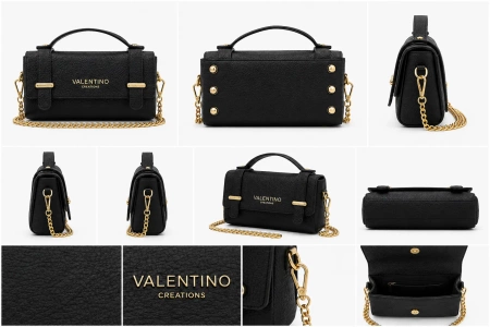 Valentino Creations torebka mini listonoszka czarna