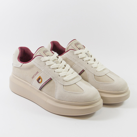 Sneakersy damskie DANIEL LOPEZ Beżowe Skórzane Półbuty zamszowe 4003