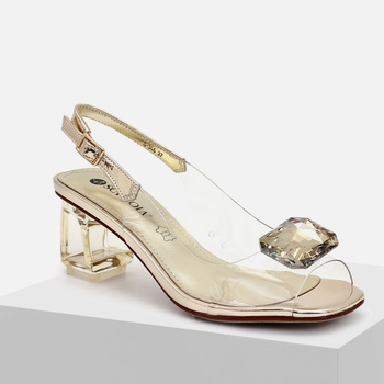 Sandały damskie SCAVIOLA Suzi S-346 Złote silikonowe Eleganckie wesele ślub